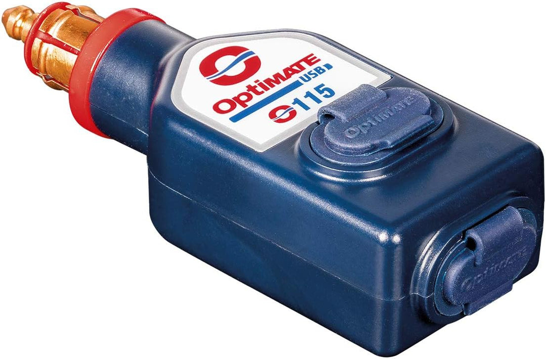 OptiMate TecMate USB O-115,3300 mA witterungsbeständiges DUAL USB-Ladegerät mit Zwei Ausgängen, mit