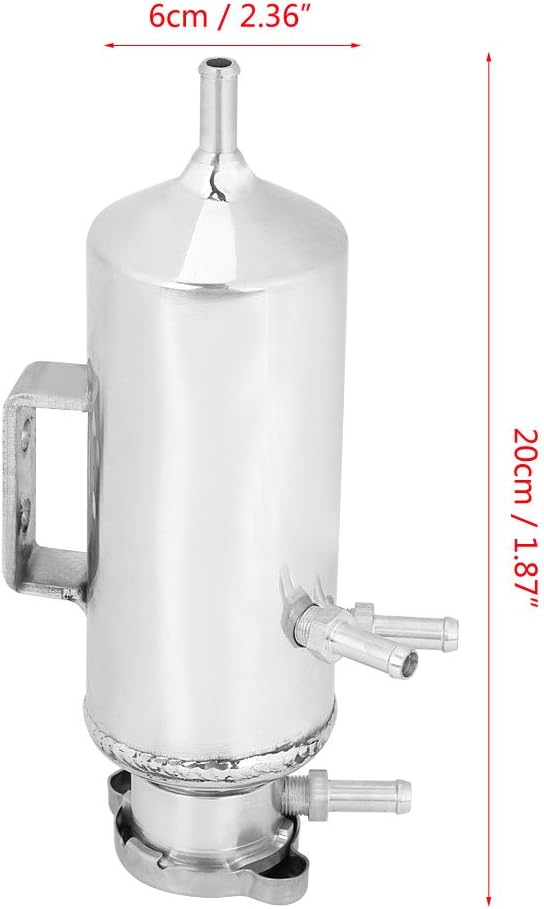 Kühlflüssigkeitsbehälter,350ml Kühlmittelbehälter Kit Aluminium Auto SUV Überlauf Catch Tank Kühler