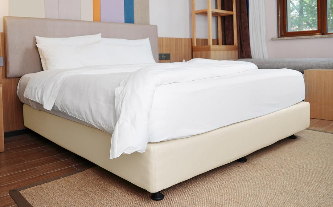 Boxspring-Bezug, Queen-Size-Grösse, Jersey-Strick und dehnbar, 4 Seiten, Bettrock für Hotel und Zuha