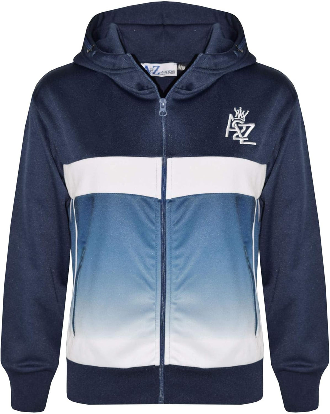 A2Z 4 Kids Kinder Mädchen Jungen Unisex Trainingsanzug Marineblaue Designer Kontrast Getäfelt Vlies