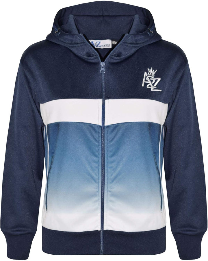 A2Z 4 Kids Kinder Mädchen Jungen Unisex Trainingsanzug Marineblaue Designer Kontrast Getäfelt Vlies