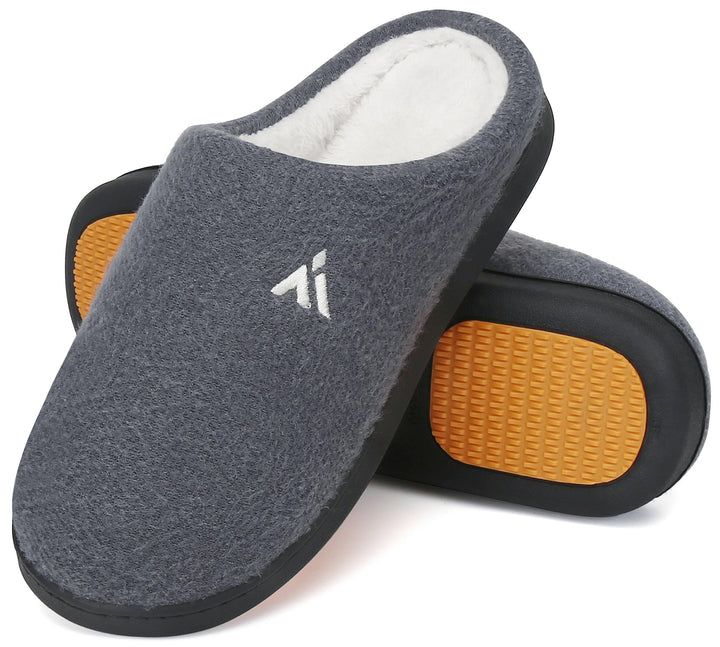 Mishansha Herren Damen Warme Hausschuhe Winter Memory Foam Plüsch Pantoffeln rutschfest Slippers,Gr.