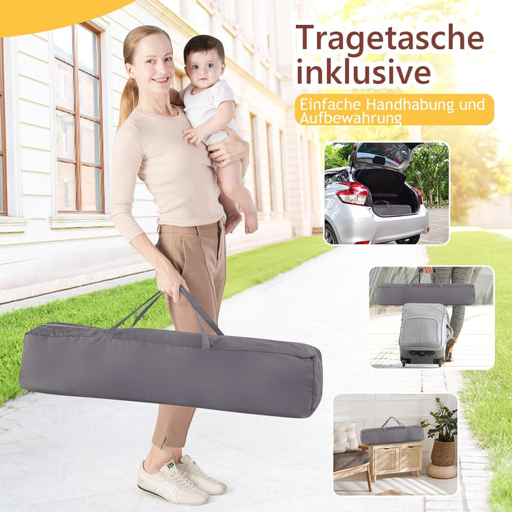 DREAMADE 200 x 140 cm Baby Laufstall, Laufgitter mit 50 Bällen & Tragetasche, Krabbelgitter für Kind