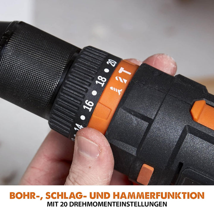 Evolution Power Tools R13CMB-Li Akku-Bohrmaschine mit variabler Drehzahl und Gürtelclip Akku-Bohrmas