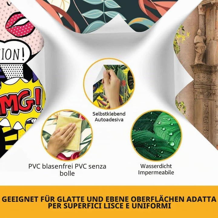 kina - RA0198 Aufkleber für Möbel und Wände Kratzfest Wasserdicht Wandaufkleber Tapete Natur PVC für