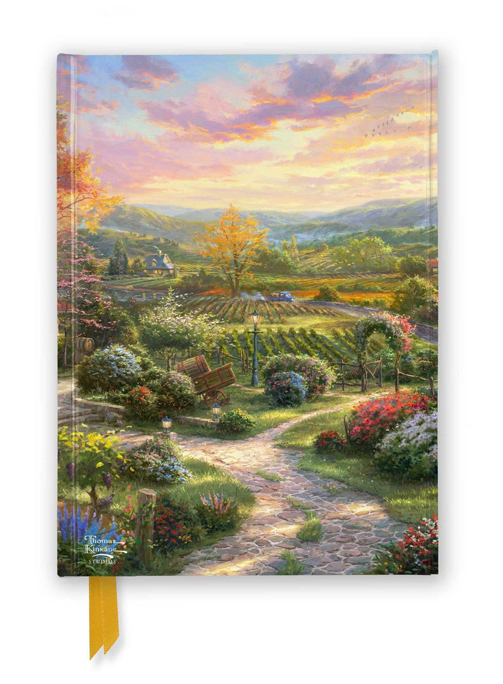 Premium Notizbuch DIN A5: Thomas Kinkade, In den Weinbergen: Unser hochwertiges, liniertes Blankbook
