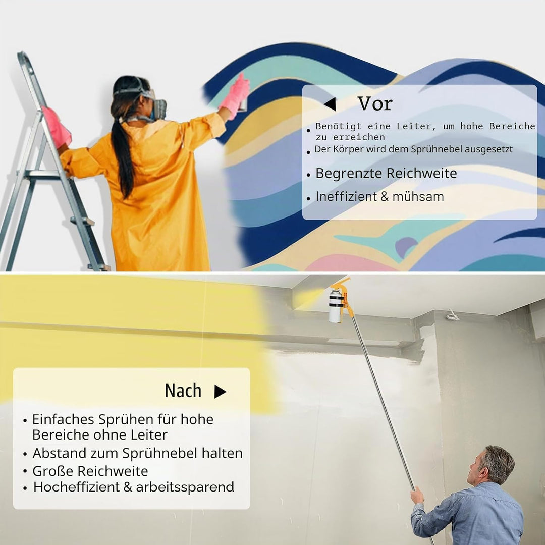 Sprühdosen Verlängerung, Einstellbarer Winkel Spraydosen Verlängerungsstangen Adapter, Sprühdosen Ve