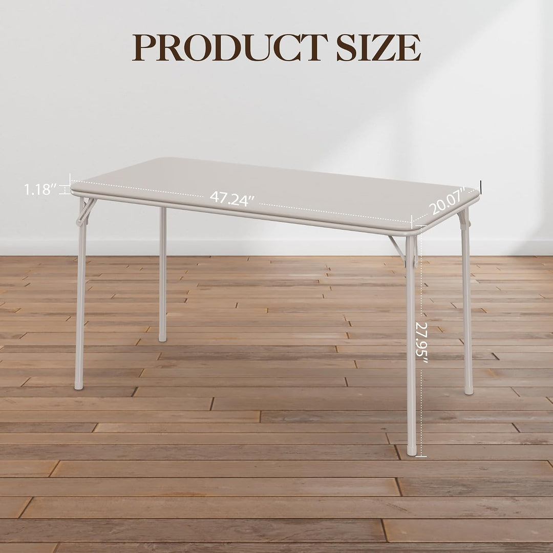 Klappbarer Campingtisch 120 * 71 * 51cm Stabil | Klapptisch Esstisch Mit PU-Leder-Oberfläche &amp; Metal