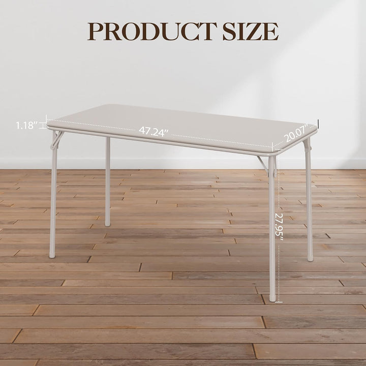 Klappbarer Campingtisch 120 * 71 * 51cm Stabil | Klapptisch Esstisch Mit PU-Leder-Oberfläche &amp; Metal