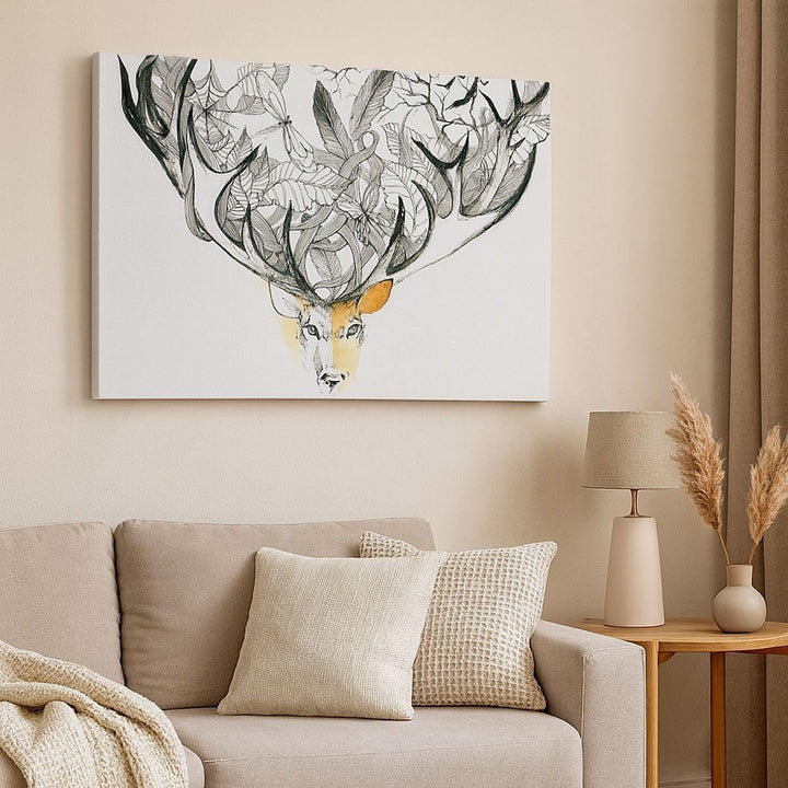 Bilder auf Leinwand 100x70cm Leinwandbild Lieber Wilde Blumen Wald Gross Wanddeko Bild Schlafzimmer