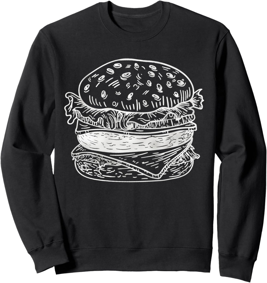 Retro Hamburger Cheeseburger Burger Fast Food Geschenk Sweatshirt