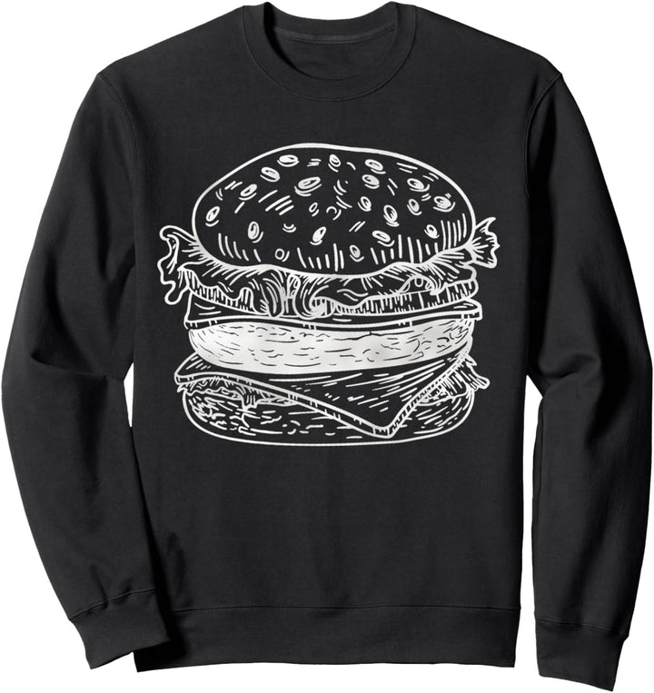 Retro Hamburger Cheeseburger Burger Fast Food Geschenk Sweatshirt