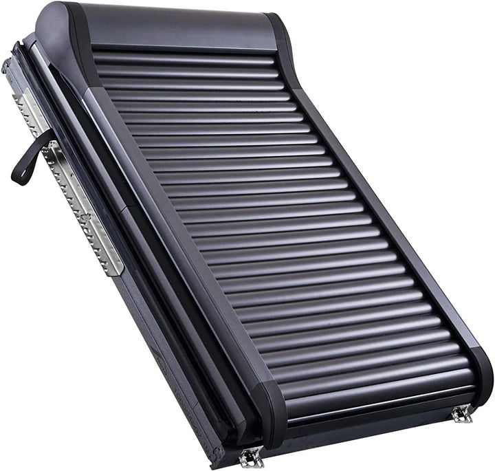 Original Roto Aussenrollladen ZRO Rollladen Manuell mit Kurbel Anthrazit Metallic Doppelwandige Alu-