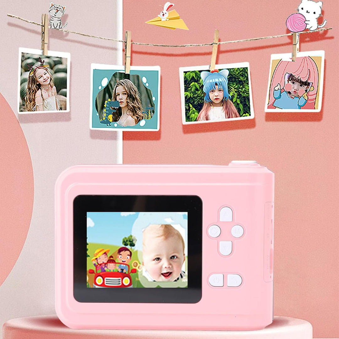 Sofortbildkamera, 48MP 1080P HD Sofortdruck Digitalkamera mit 2,4 Zoll Bildschirm, Tragbare Reisekam