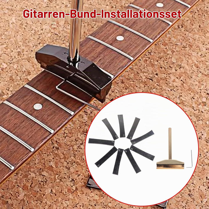 Gitarren-Bund-Installationsset, Gitarren-Bass-Bund-Presswerkzeug, Griffbrett-Bund-Presswerkzeug mit