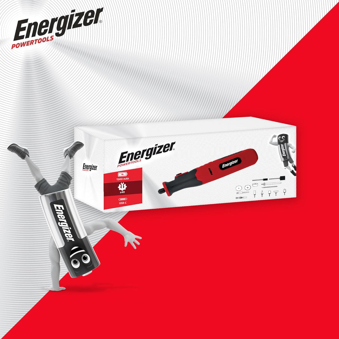 Energizer – Multifunktionswerkzeug Kabelloser Präzisionsschleifer, Akku 1500 mAh, USB-C – 5 Geschwin