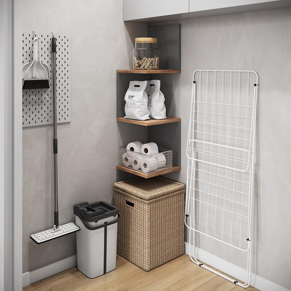 Vicco Eckregal Paolo, Bücherregal, Anthrazit, 28 x 116.4 cm Anthrazit 116 cm, Einzel, Anthrazit 116