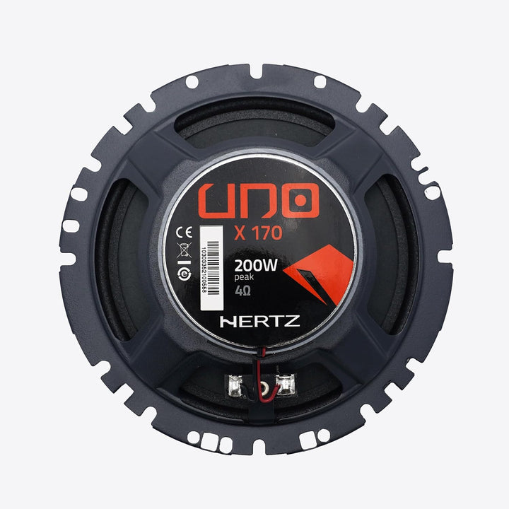 Hertz X 170 – 2-Wege-Koaxiallautsprecher 170 mm, PP-Membran, Neodym-Hochtöner, 120 W Spitzenleistung