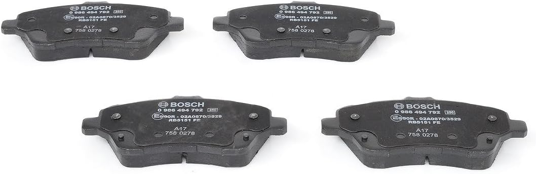 Bosch BP1966 Bremsbeläge - Vorderachse - ECE-R90 Zertifizierung - vier Bremsbeläge pro Set