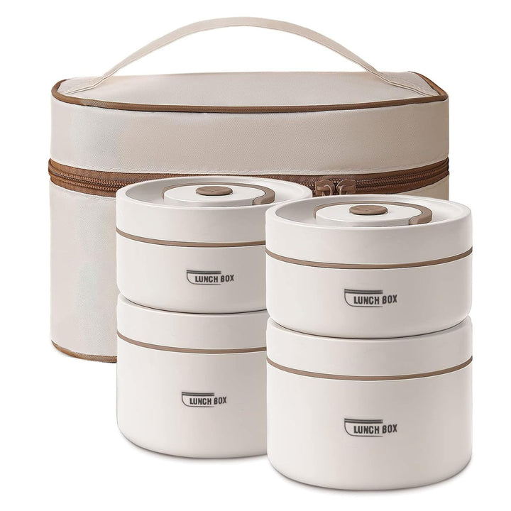 Thermo Lunchbox Edelstahl,Thermobehälter für Essen mit Thermotasche und Besteck,Thermo Essensbehälte