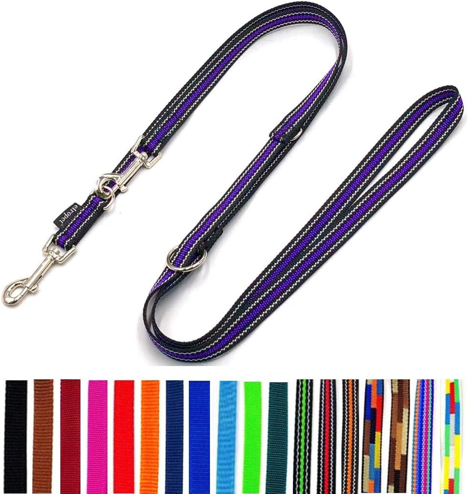 Hundeleine Doppelleine verstellbar 2m / 2,40m / 2,80m / 3,50m / 5m grosse Hunde 20mm/25mm (Boston (S