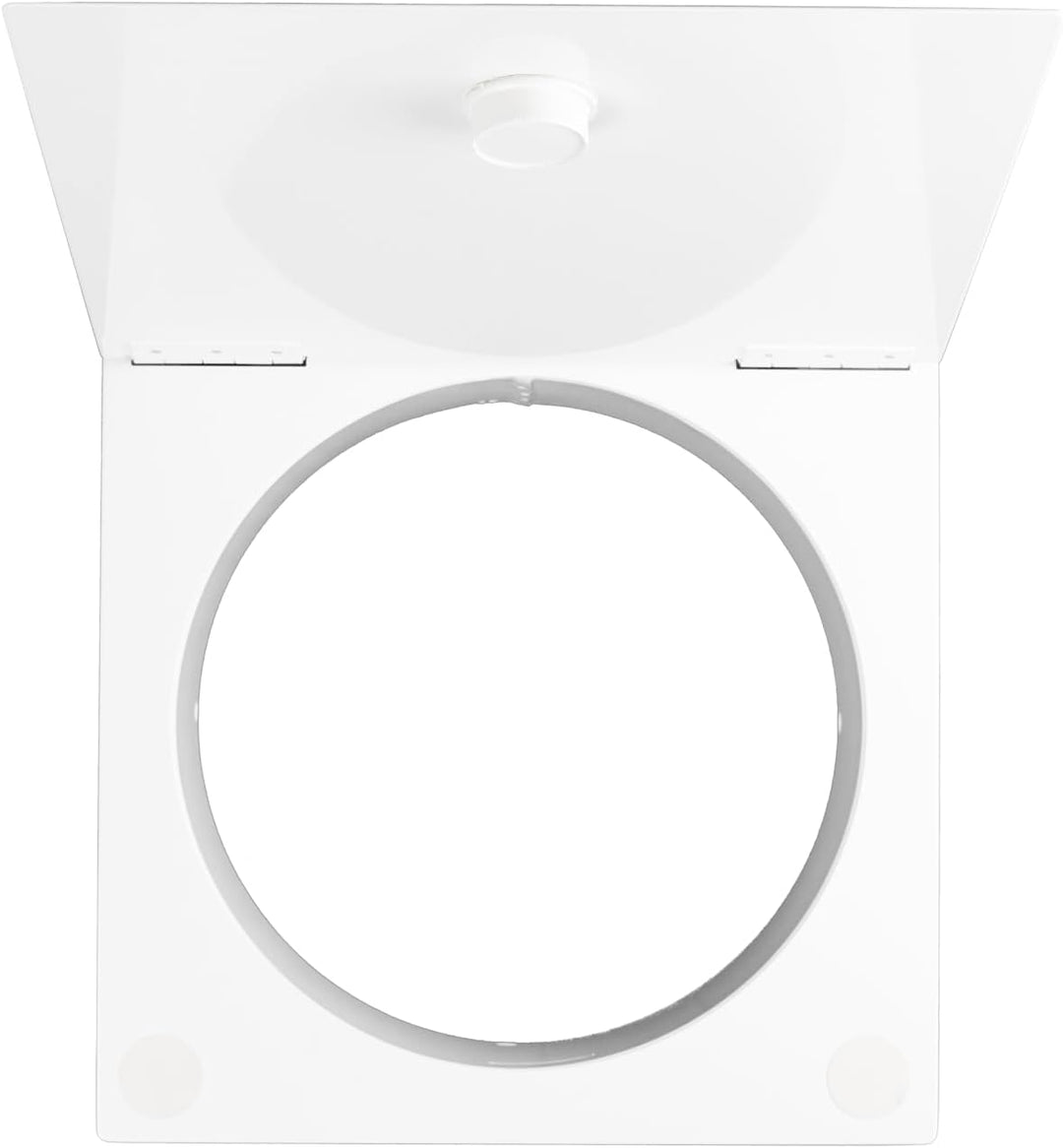 WASH Wäscherabwurfschacht Einwurftür mit Griffmuschel und Magnetschnapper Eckig (DN 250) Weiss RAL 9