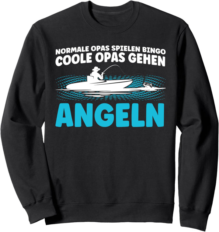 Coole Opas gehen Angeln Angeler Opa Sweatshirt