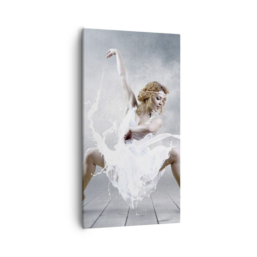 Bilder auf Leinwand 55x100cm Leinwandbild mit Rahmen Frau Tänzerin Ballett Gross Wanddeko Bild Schla