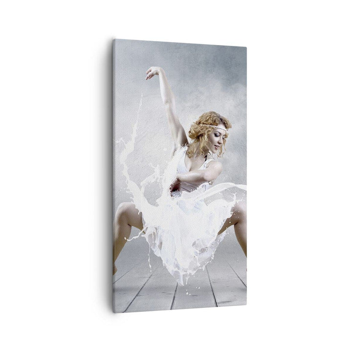 Bilder auf Leinwand 55x100cm Leinwandbild mit Rahmen Frau Tänzerin Ballett Gross Wanddeko Bild Schla