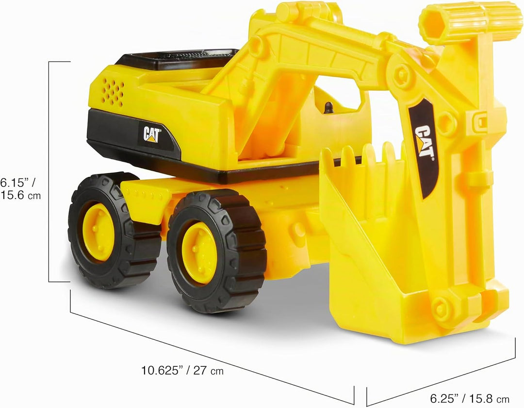 CatToysOfficial CAT Construction Fleet 10" Baggerspielzeug – Alter 3+ echte funktionierende Teile, S