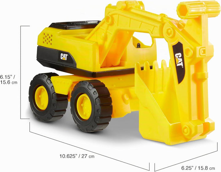 CatToysOfficial CAT Construction Fleet 10" Baggerspielzeug – Alter 3+ echte funktionierende Teile, S