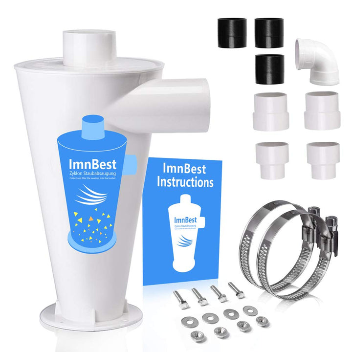ImnBest Zyklonabscheider zyklon staubsauger Abscheider Staubabscheider Filter mit 8 Adapter für Schl