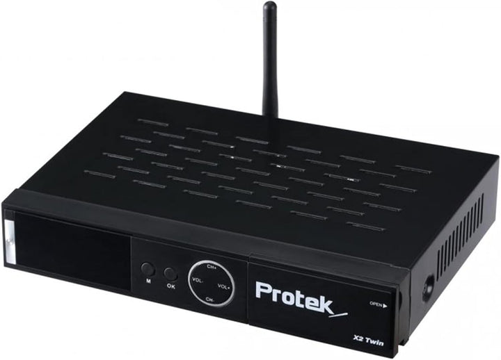 HMP Protek X2 4K UHD Combo Receiver - E2 Linux - 1x DVB-S2 + 1x DVB-C/T2 Tuner - WiFi, Infrarot Empf