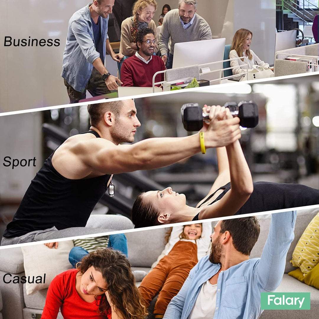 FALARY Unterhemd Herren Tank Top 5er Packs gekämmte Feinripp Baumwolle Weitere Farben alle Grössen S