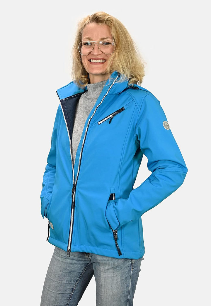 MADSea Damen Softshelljacke Funktionsjacke 36 Blau, 36 Blau