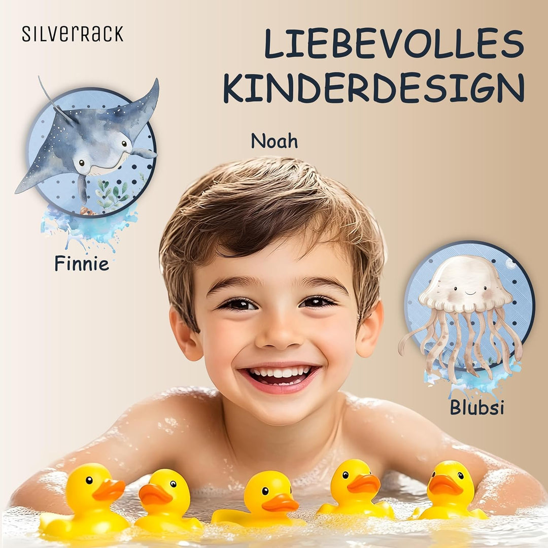 Badewannenmatte Kinder rutschfest [100x40cm] - Antirutschmatte Badewanne BPA frei - Badematte Kinder