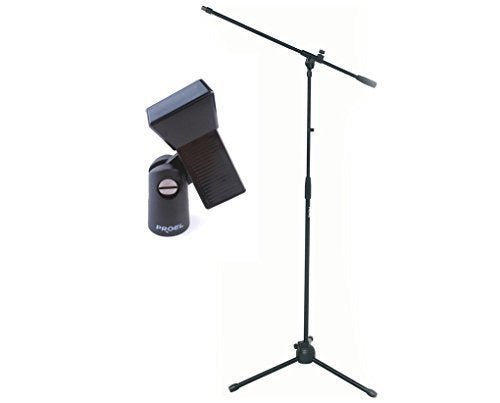 PROEL RSM180 Mikrofonständer Giraffe + PROEL APM30 Mikrofonzange, schwarz - Bundle (RSM180 x 1 + APM