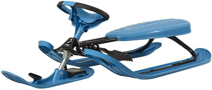 Stiga Schlitten Snowracer Rennrodel Curve Lenkschlitten für Kinder ab 7 Jahre Blau, Blau