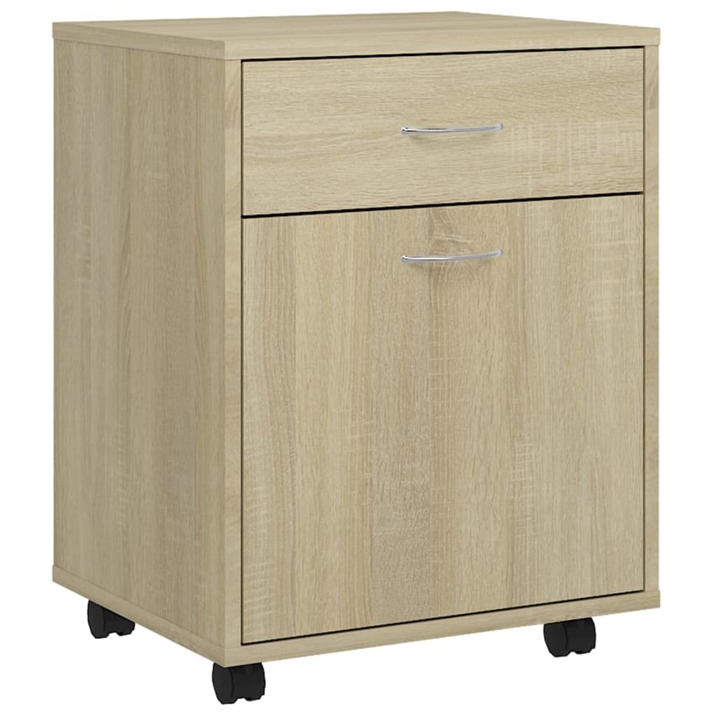 vidaXL Rollschrank mit 1 Tür 1 Schublade Rollcontainer Büroschrank Aktenschrank Bürocontainer Schran