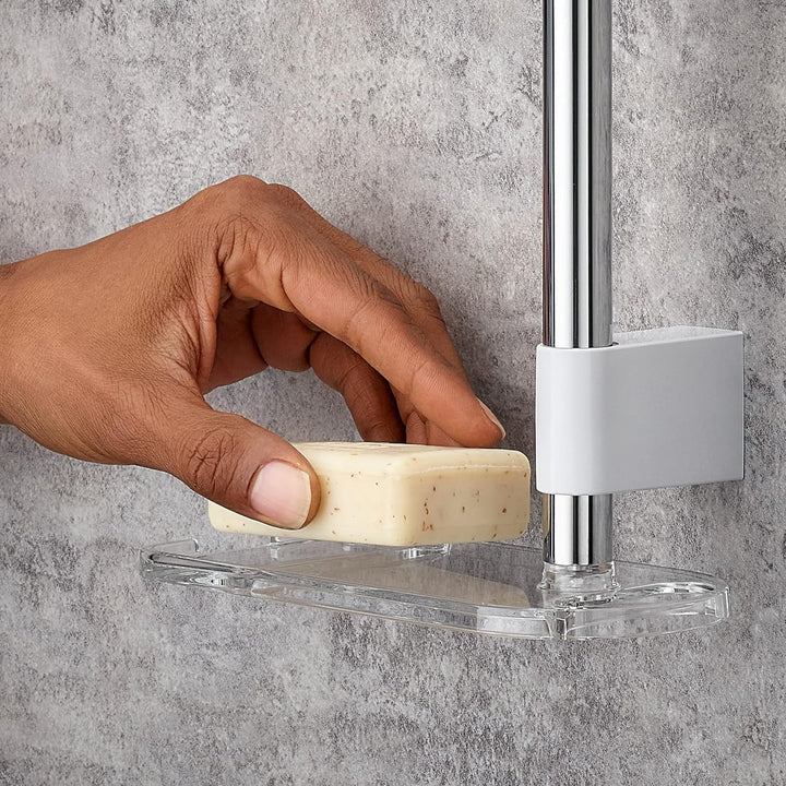 Mira Showers 2.1703.017 Beat Duschrutschstange, Weiss/Chrom, Weiss/Chrom
