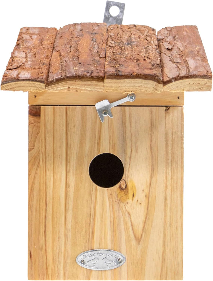 mgc24 Vogelhaus für Kohlmeise - Wildvogel Nistkasten zum Aufhängen für Garten und Balkon, aus Holz w