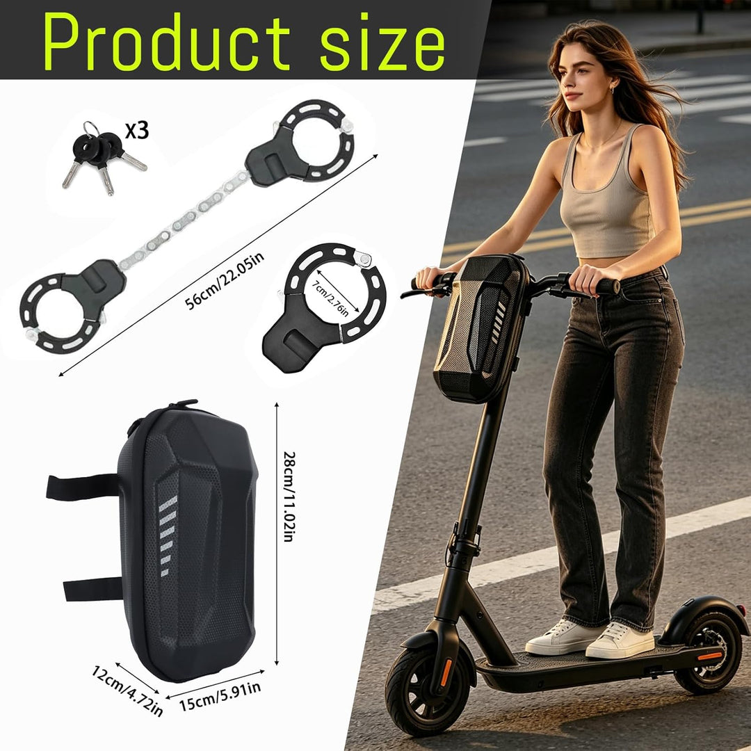 E Scooter Schloss, Handschellenschloss mit Schlüssel, Schloss für E Scooter, Fahrradschloss Ebike Ho