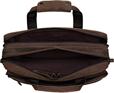 STILORD 'Atlantis' Leder Aktentasche gross Vintage Lehrertasche Arbeitstasche grosse Ledertasche Bus