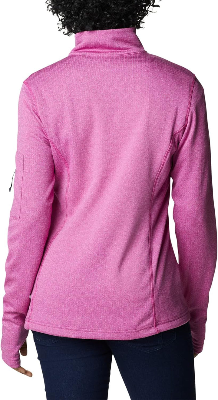 Columbia Damen Park View Half-Zip Grid Fleecejacke mit halbem Reissverschluss Wild Fuchsia Heather M
