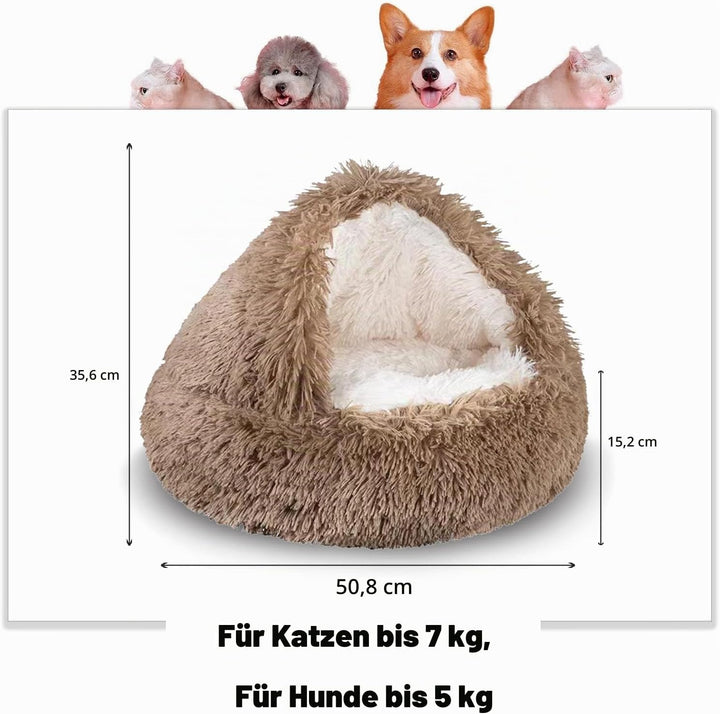 Flauschig Hundebett Muschelform Katzenbett Warm Tierbett Haustierbett Waschbar Hundesofa Katzensofa