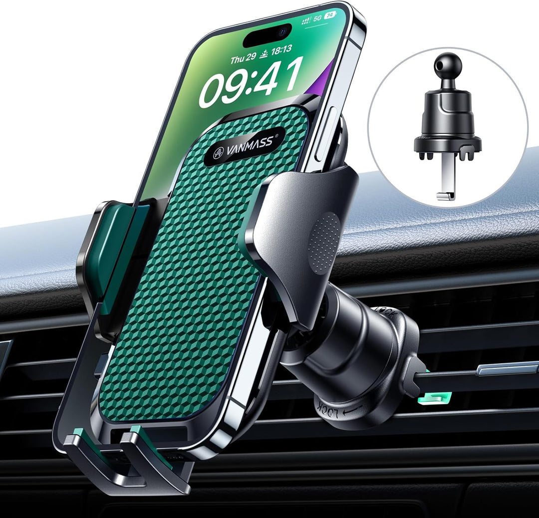 VANMASS Handyhalterung Auto [2025 Upgrade Bombenfest Lüftungshaken] Halterung Lüftung Clip Kfz Handy