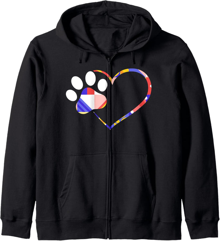 Lustiger Tier-Fan mit Hundepfoten-Aufdruck, lustiger Tier-Fan Kapuzenjacke