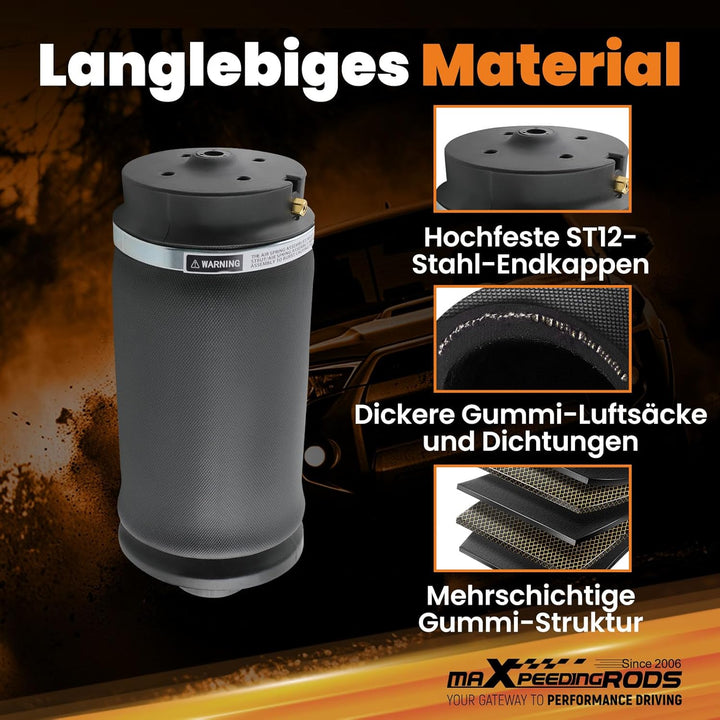 maXpeedingrods Luftfeder 1643200625 für W164 X164 ML GL Klasse Luftfederung Hinten Airmatic 16432010
