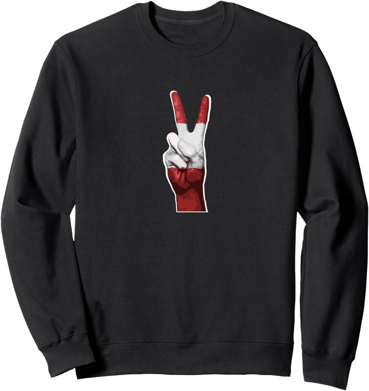 Patriotisches Friedenszeichen Österreichische Flagge Sweatshirt
