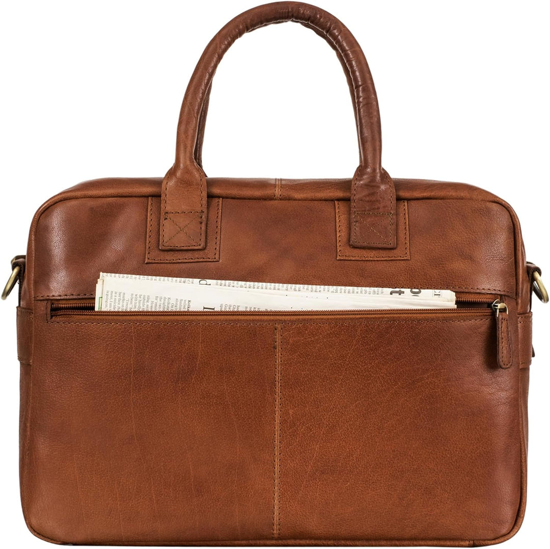 STILORD 'Carlo' Grosse Umhängetasche Leder Lehrertasche Aktentasche Schultertasche Reise Beruf Freiz